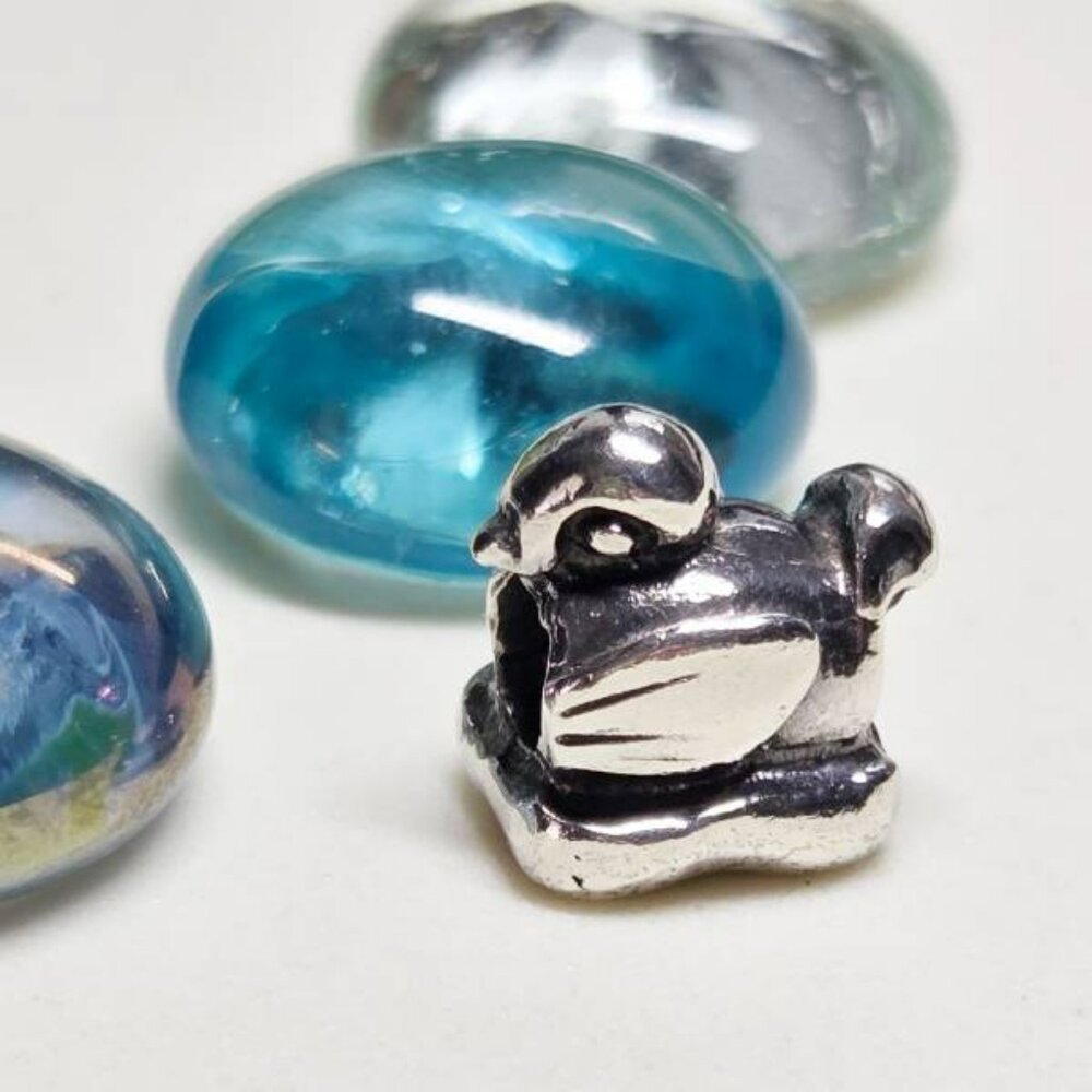 Authentic Trollbeads Retired Duck Duckling Sterling Silver Bead Charm